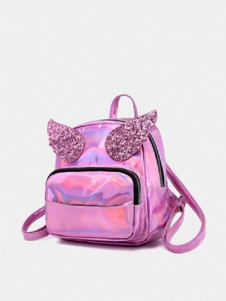 Dámská Laserová Taška Přes Rameno Sequin Wings Backpack Roztomilá Reflexní