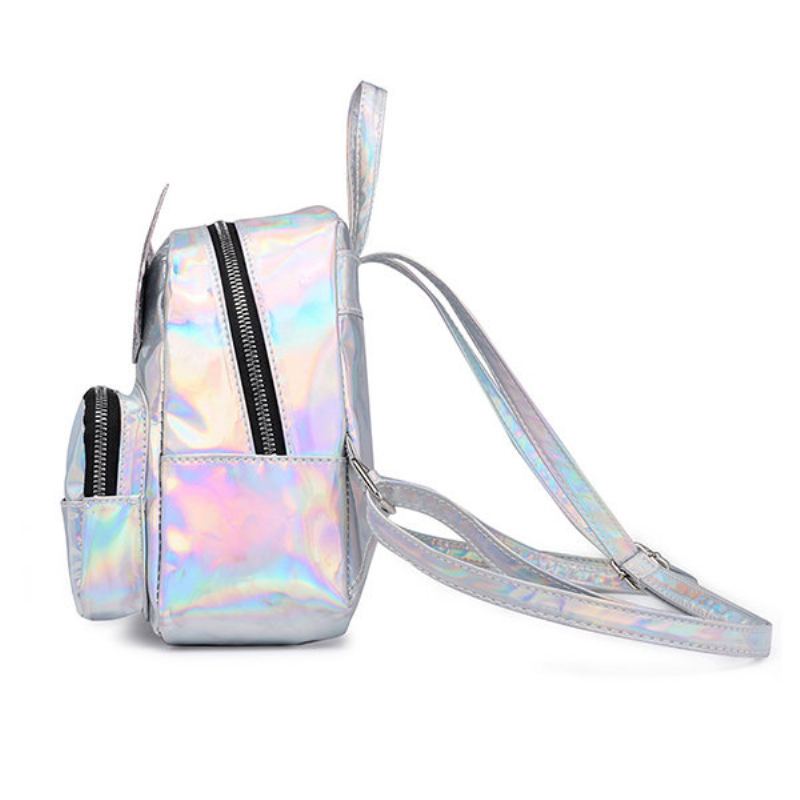 Dámská Laserová Taška Přes Rameno Sequin Wings Backpack Roztomilá Reflexní