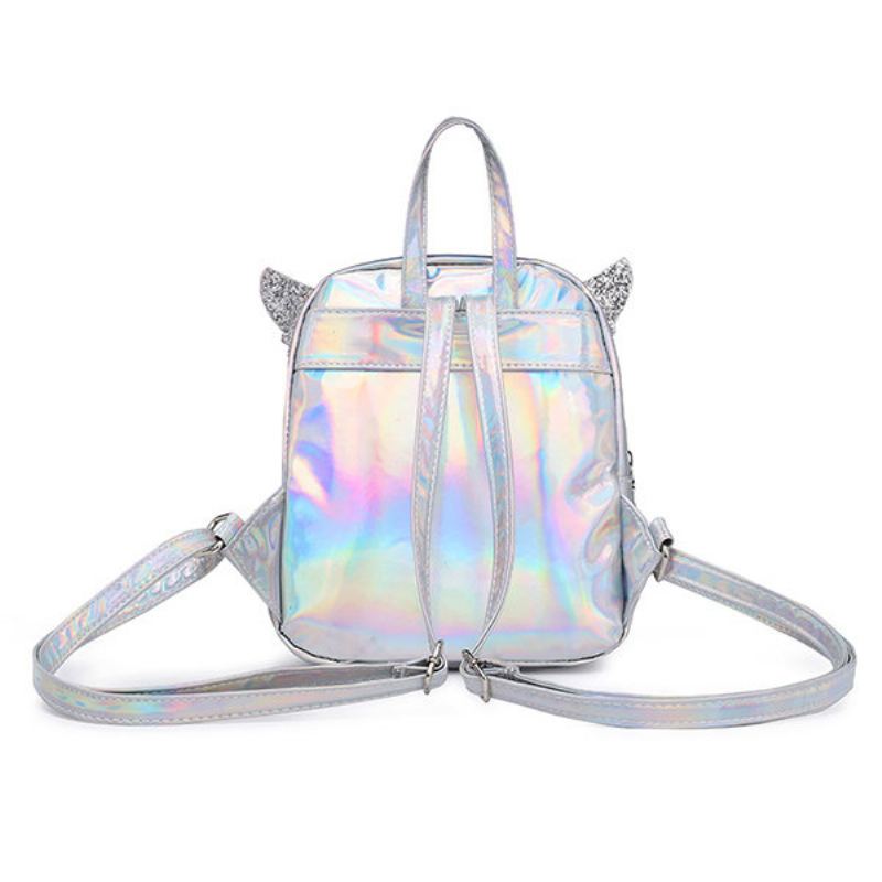 Dámská Laserová Taška Přes Rameno Sequin Wings Backpack Roztomilá Reflexní