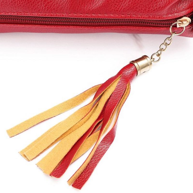 Dámská Ležérní Crossbody Taška Tassel Messenger Volný Čas Přes Rameno Na Zip