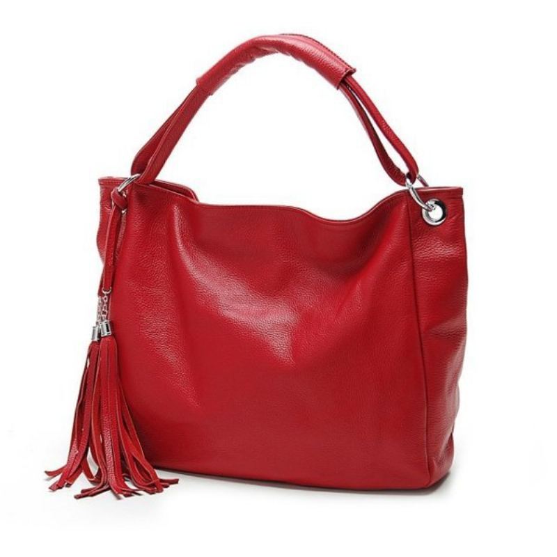 Dámská Luxusní Kabelka Vintage Tassel Leather Tote