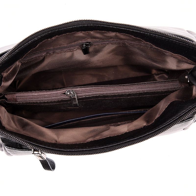 Dámská Měkká Kožená Pevná Crossbody Taška Leisure Messenger Bag