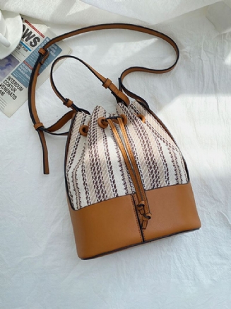 Dámská Móda Multifunkční Kabelka Patchwork Z Umělé Kůže Crossbody Bag