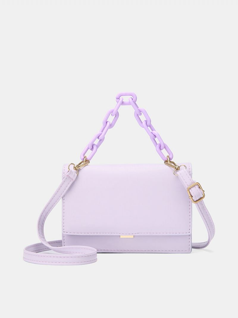 Dámská Móda Z Umělé Kůže Jednobarevná Kabelka Crossbody Přes Rameno