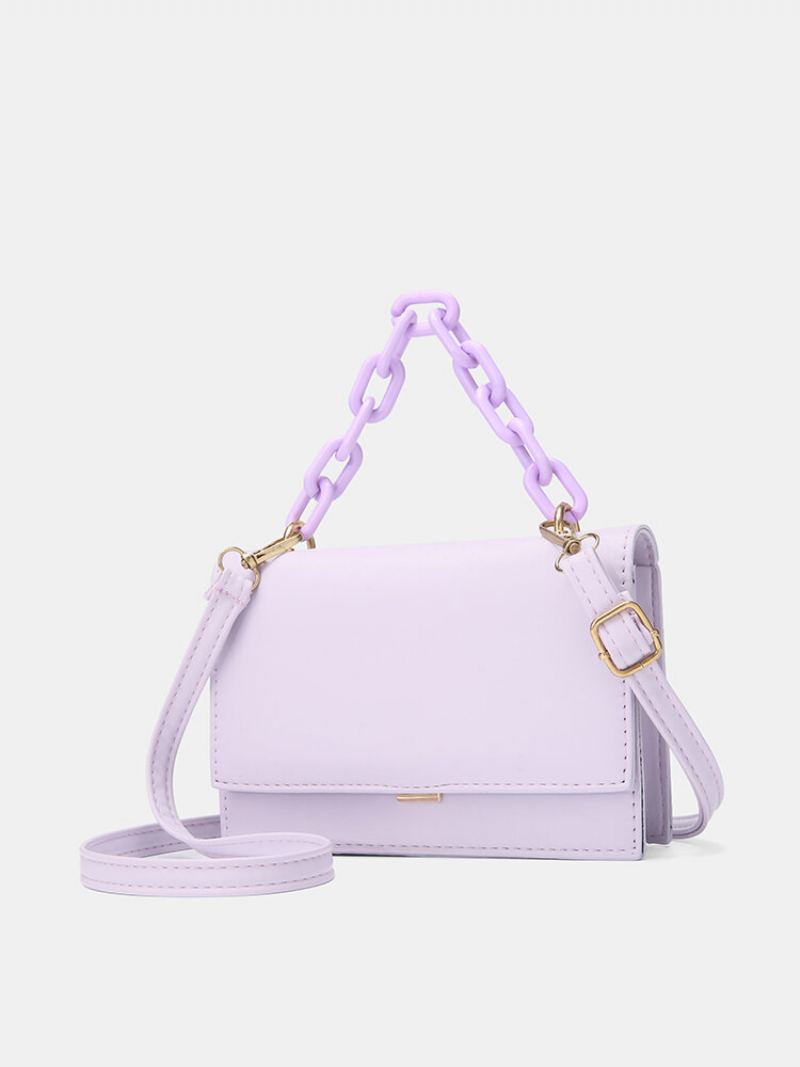 Dámská Móda Z Umělé Kůže Jednobarevná Kabelka Crossbody Přes Rameno