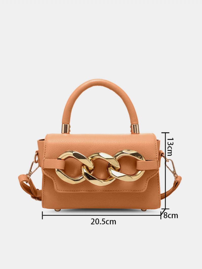 Dámská Móda Z Umělé Kůže Jednobarevná Řetízková Kabelka Crossbody