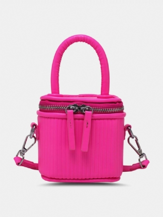 Dámská Móda Z Umělé Kůže Nákupní Pevná Candy Světlá Barva Mini Kabelka Crossbody