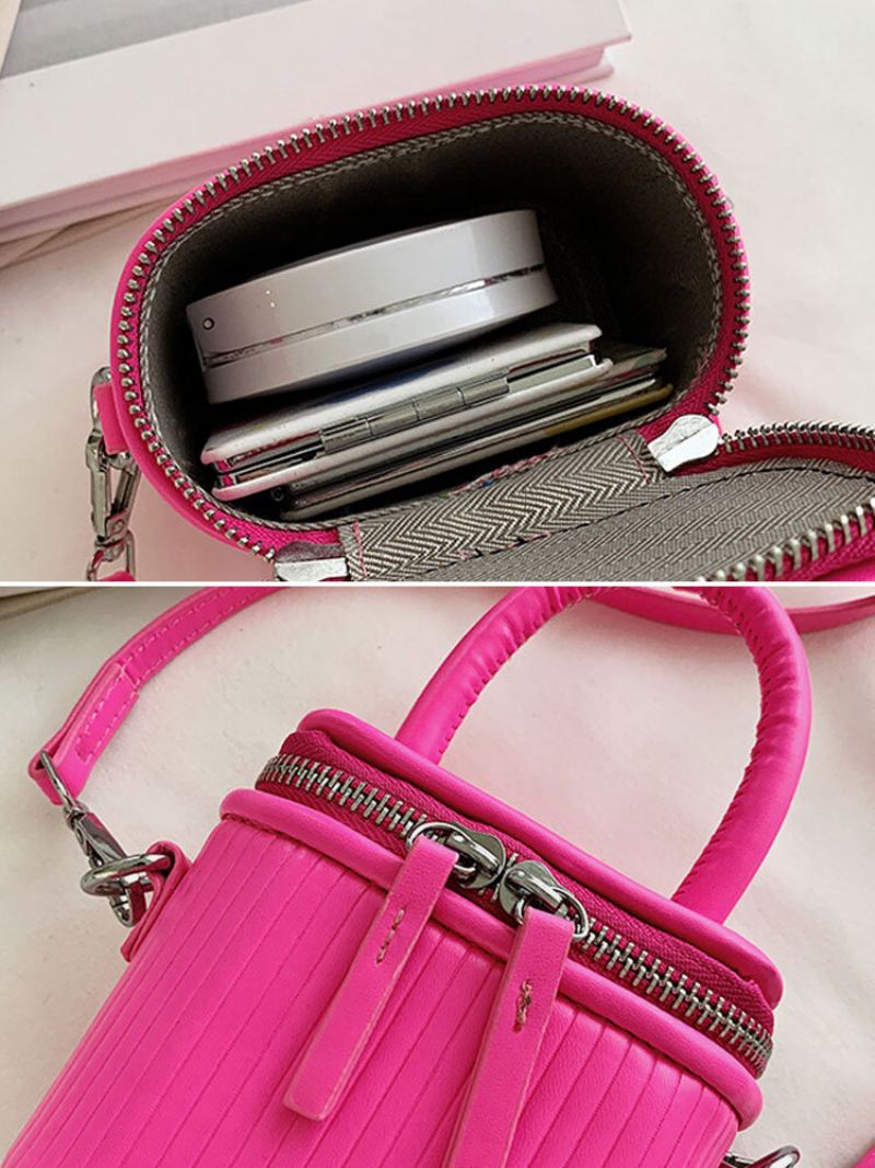 Dámská Móda Z Umělé Kůže Nákupní Pevná Candy Světlá Barva Mini Kabelka Crossbody