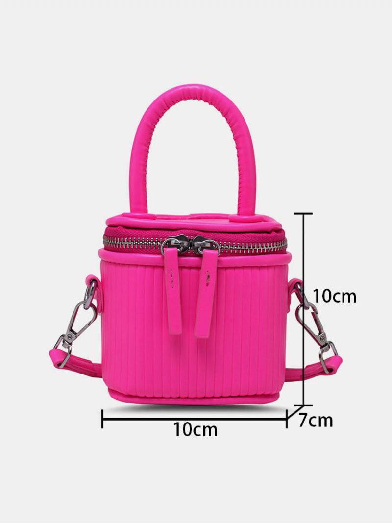 Dámská Móda Z Umělé Kůže Nákupní Pevná Candy Světlá Barva Mini Kabelka Crossbody