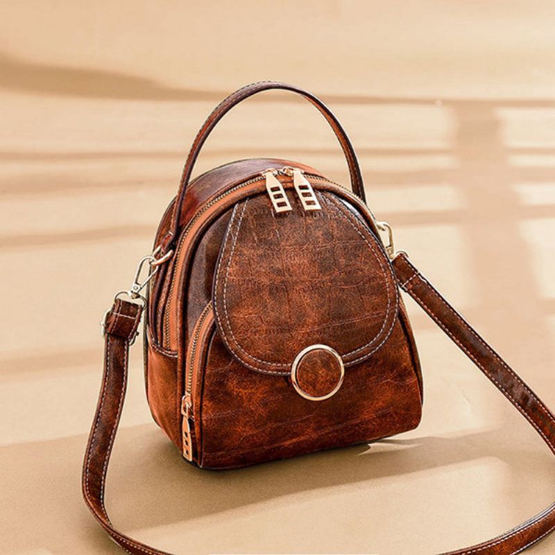 Dámská Multifunkční Crossbody Taška S Krokodýlím Vzorem Casual Mini Backpack