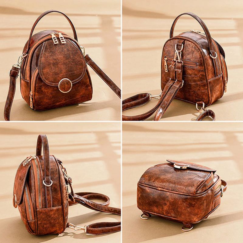 Dámská Multifunkční Crossbody Taška S Krokodýlím Vzorem Casual Mini Backpack