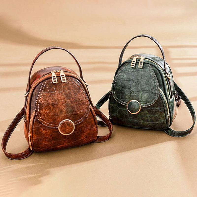 Dámská Multifunkční Crossbody Taška S Krokodýlím Vzorem Casual Mini Backpack