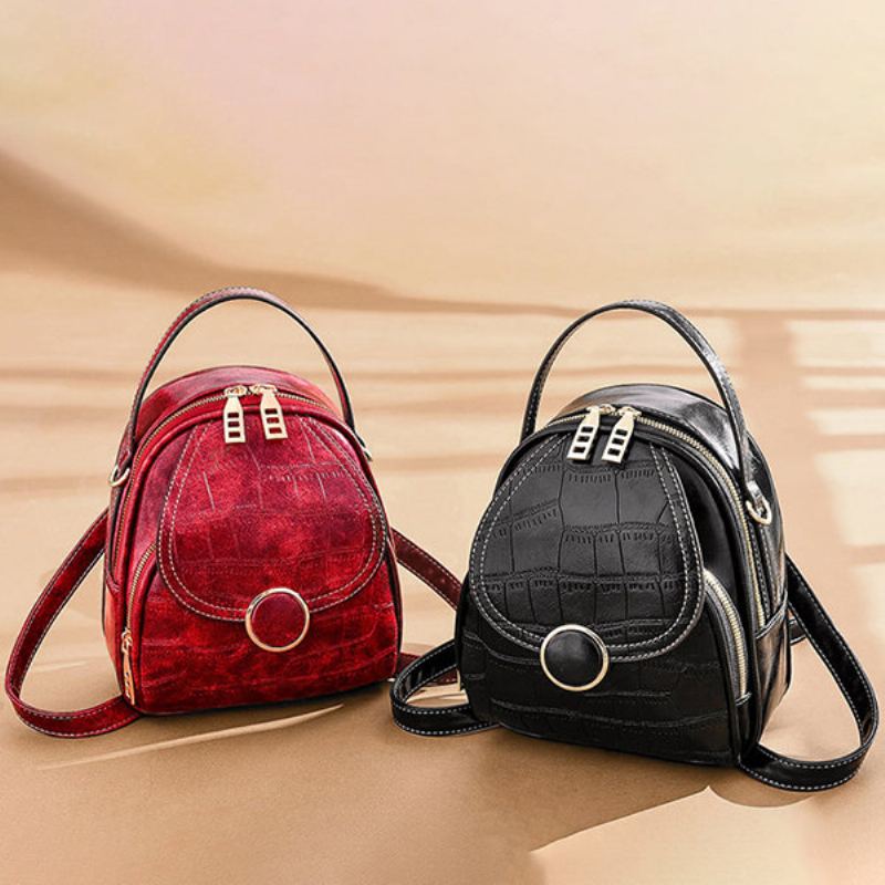 Dámská Multifunkční Crossbody Taška S Krokodýlím Vzorem Casual Mini Backpack