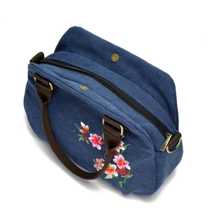 Dámská Národní Vyšívaná Kabelka Canvas Crossbody Bag