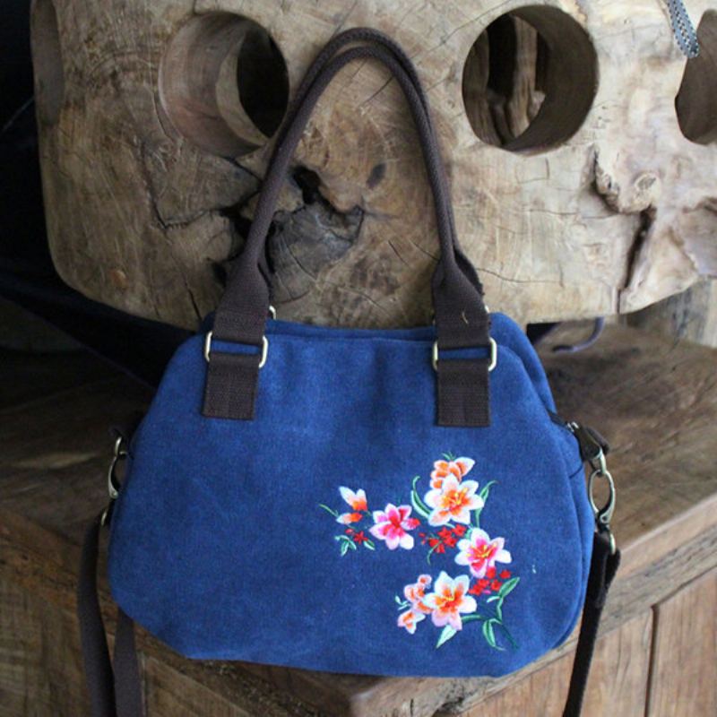 Dámská Národní Vyšívaná Kabelka Canvas Crossbody Bag