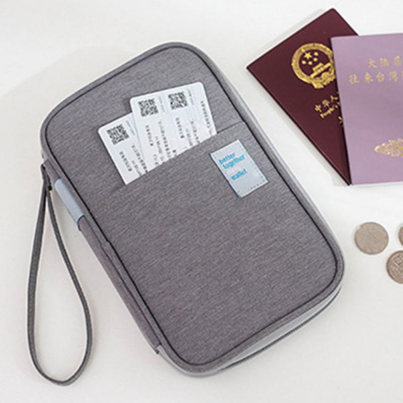 Dámská Nylonová Přenosná Palubní Taška Passport Clutch Bag