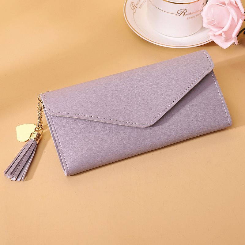 Dámská Peněženka S Dlouhým Módním Střapcem Přívěsek Na Karty Simple Fashion Clutch Women