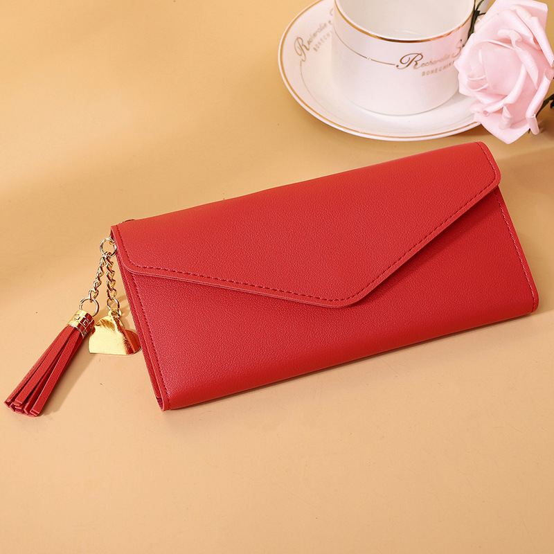 Dámská Peněženka S Dlouhým Módním Střapcem Přívěsek Na Karty Simple Fashion Clutch Women