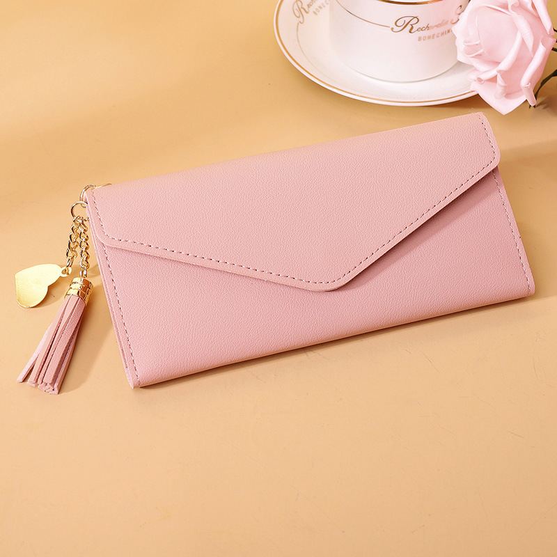 Dámská Peněženka S Dlouhým Módním Střapcem Přívěsek Na Karty Simple Fashion Clutch Women