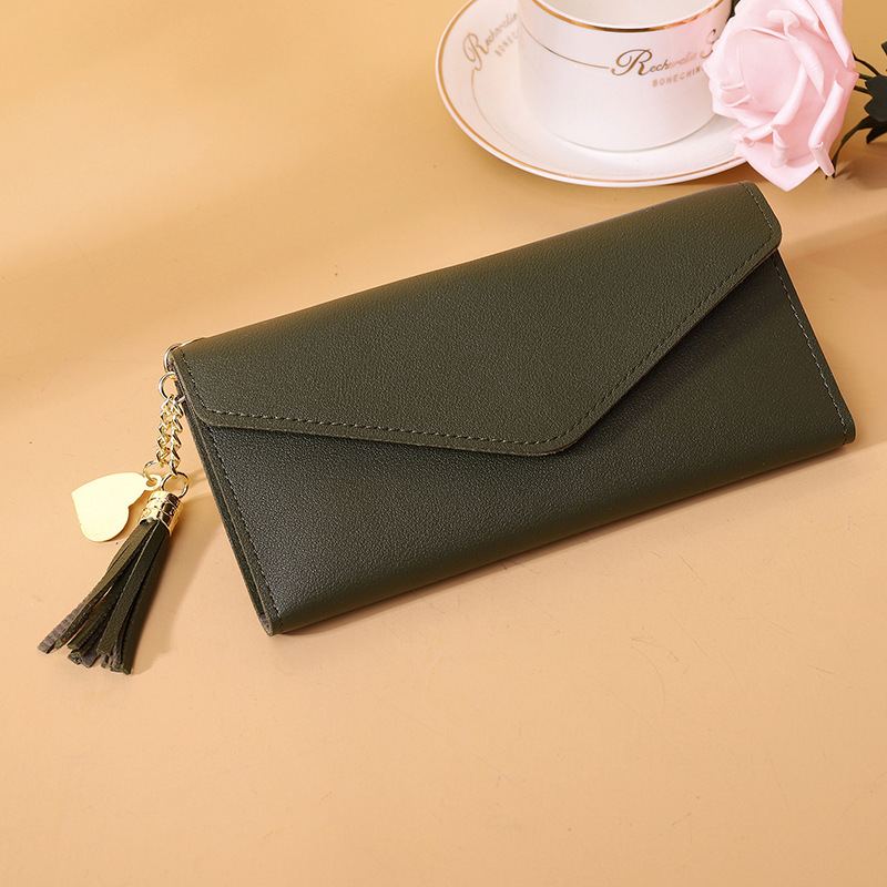 Dámská Peněženka S Dlouhým Módním Střapcem Přívěsek Na Karty Simple Fashion Clutch Women