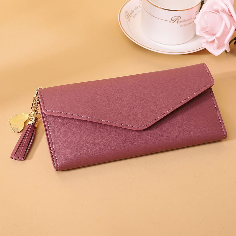 Dámská Peněženka S Dlouhým Módním Střapcem Přívěsek Na Karty Simple Fashion Clutch Women