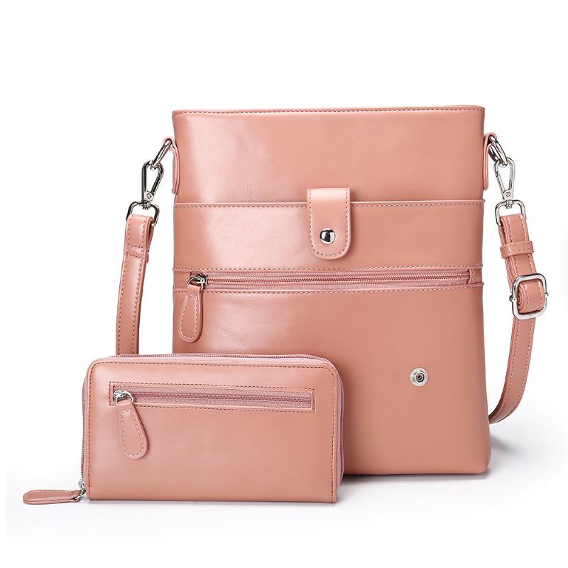 Dámská Pevná 2dílná Multifunkční Crossbody Taška Proti Krádeži