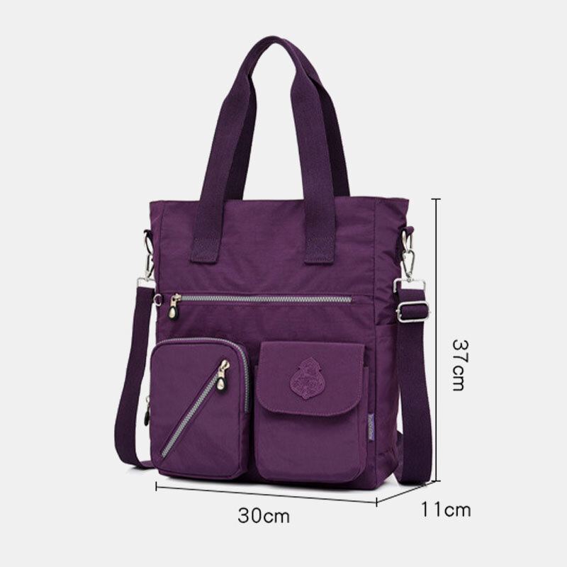 Dámská Pevná Nylonová Voděodolná Velkokapacitní Crossbody Taška