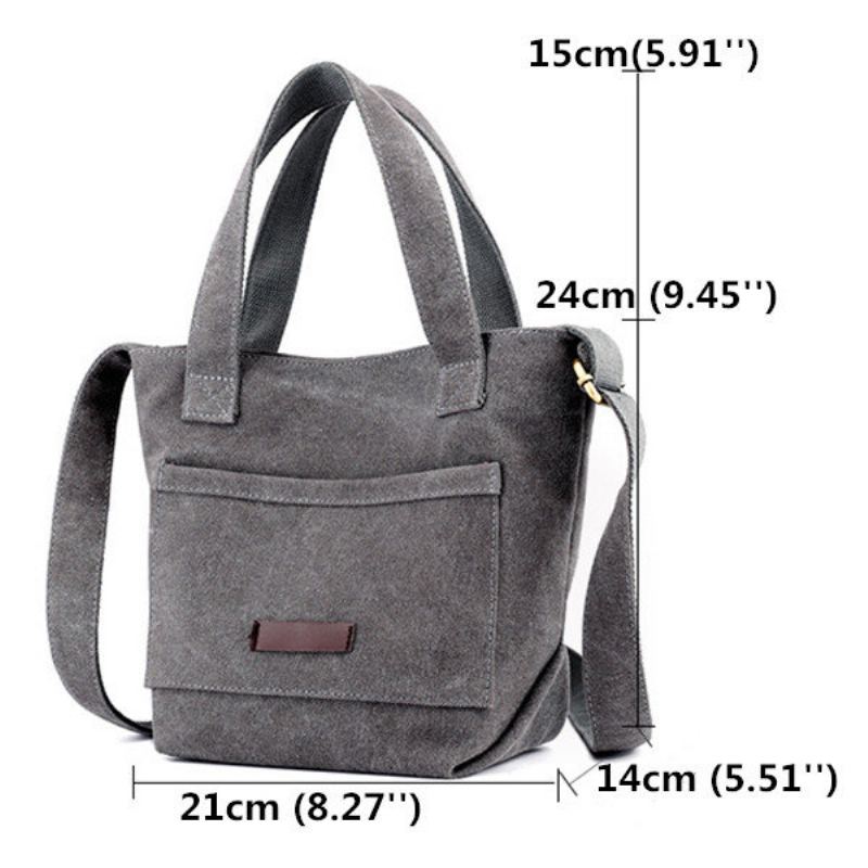 Dámská Plátěná Kabelka Pro Volný Čas Pevná Crossbody