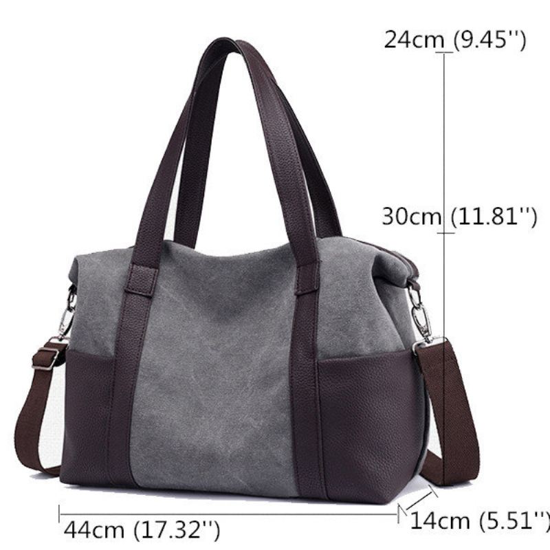 Dámská Plátěná Odolná Velkokapacitní Kabelka Multifunkční Crossbody Pro Volný Čas