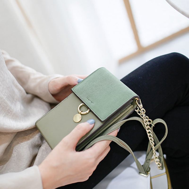 Dámská Pu Kožená Elegantní Crossbody Kabelka Vintage Na Telefon