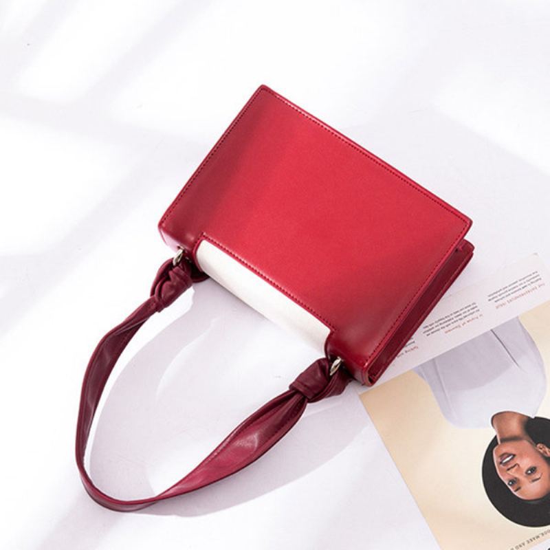 Dámská Pu Kožená Kabelka Pro Volný Čas Patchwork Crossbody Neformální Taška Přes Rameno