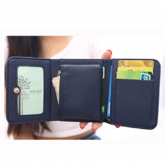 Dámská Pu Kožená Peněženka Na Mince Cute Trifold Wallet