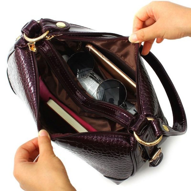 Dámská Pu Kůže Ležérní Elegantní Kabelka Crossbody Taška Přes Rameno