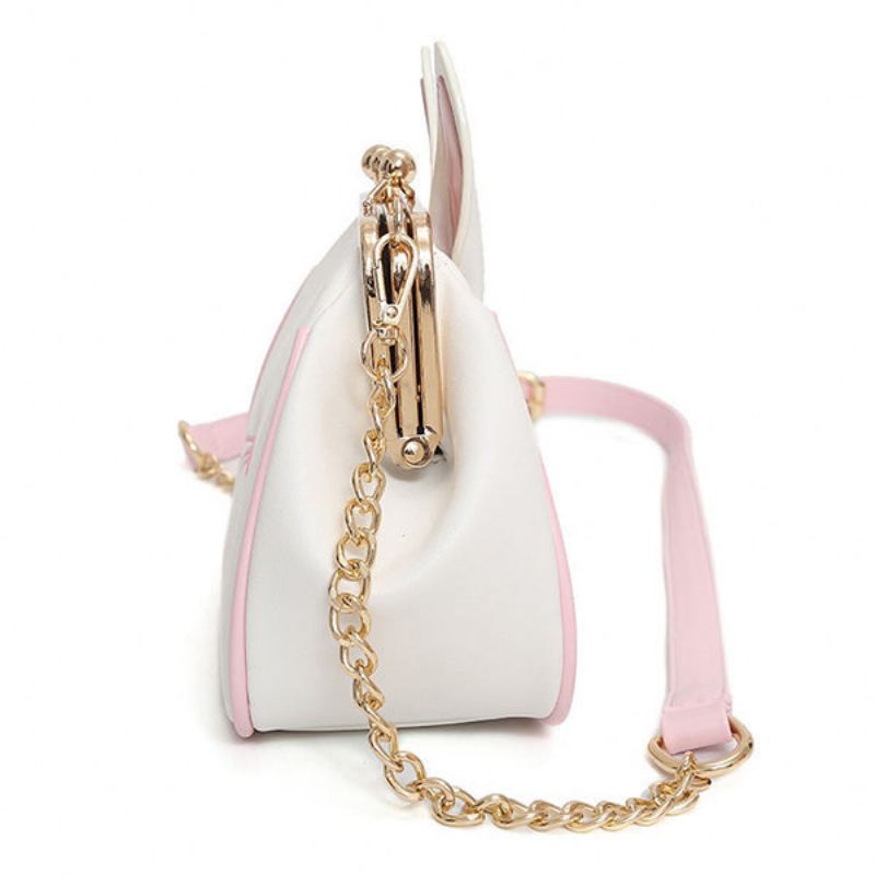 Dámská Pu Leather Cute Hasp Bucket Bag Crossbody Kabelka