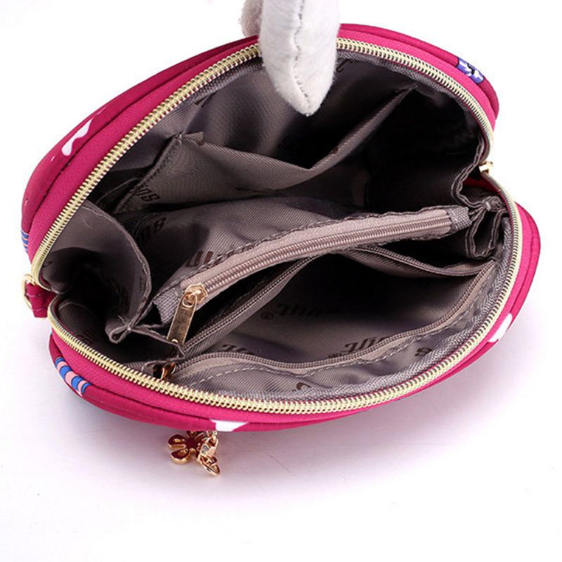 Dámská Taška Na Mince S Nylonovým Potiskem Multifunkční Na Telefon Waterproof Clutch Bag