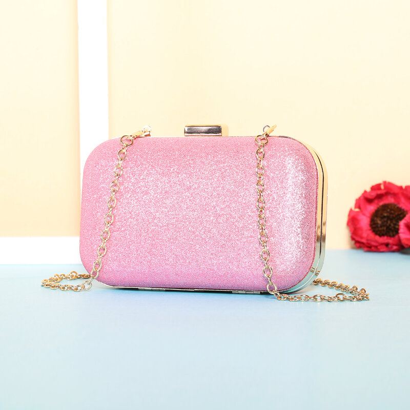 Dámská Taška Na Večeři Z Pu Kůže Mini Na Telefon Crossbody Sequins Clutch Bag