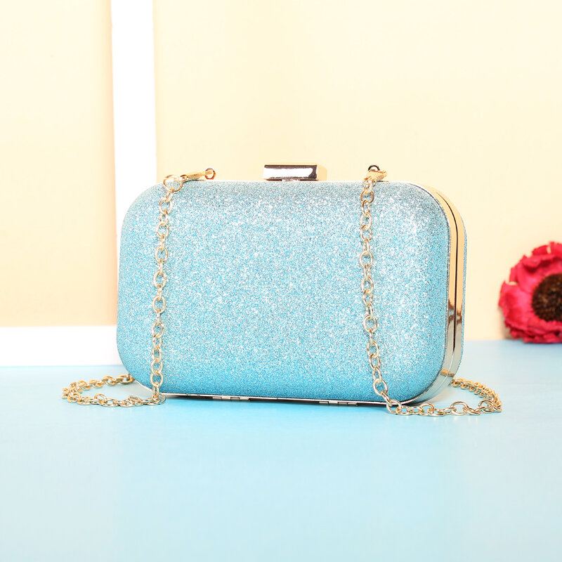 Dámská Taška Na Večeři Z Pu Kůže Mini Na Telefon Crossbody Sequins Clutch Bag