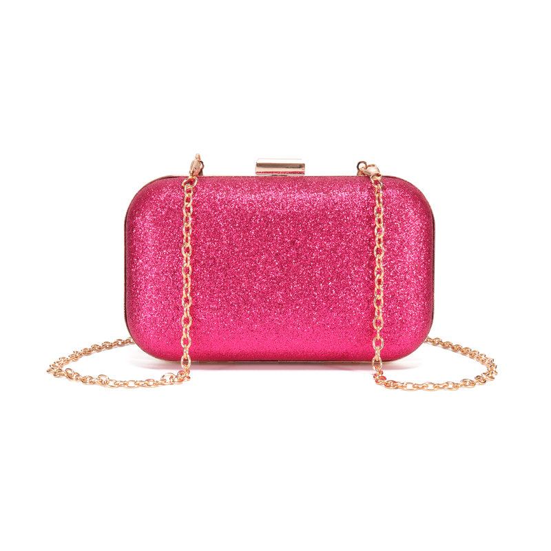 Dámská Taška Na Večeři Z Pu Kůže Mini Na Telefon Crossbody Sequins Clutch Bag