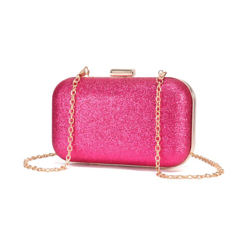 Dámská Taška Na Večeři Z Pu Kůže Mini Na Telefon Crossbody Sequins Clutch Bag