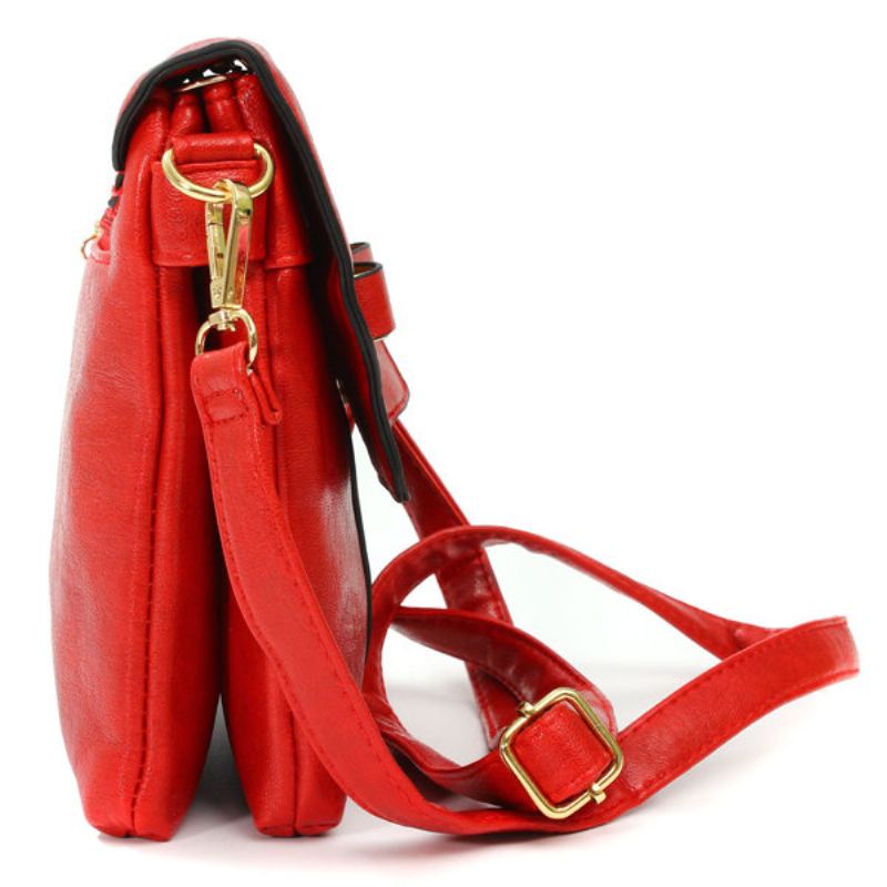 Dámská Taška Přes Rameno Vintage Bowknot Z Pu Kůže Hasp Messenger Crossbody Kabelka