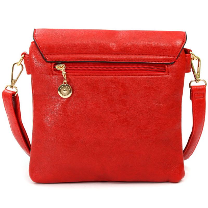 Dámská Taška Přes Rameno Vintage Bowknot Z Pu Kůže Hasp Messenger Crossbody Kabelka