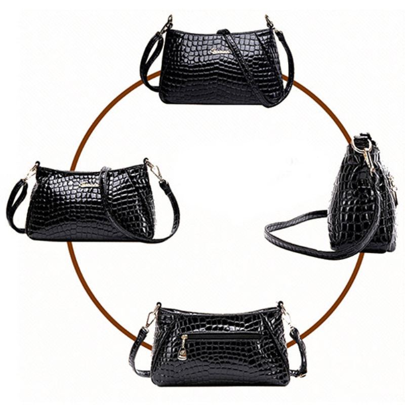 Dámská Taška Pu Crocodile Crossbody Přes Rameno Nákupní