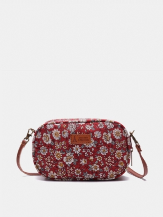 Dámská Tkanina Mini Print Crossbody Bag Taška Na Telefon Pro Volný Čas