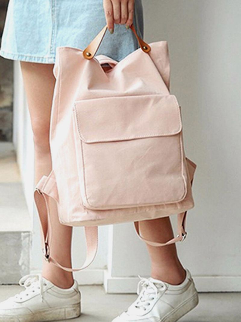 Dámská Velká Plátěná Crossbody Taška Ležérní Batoh