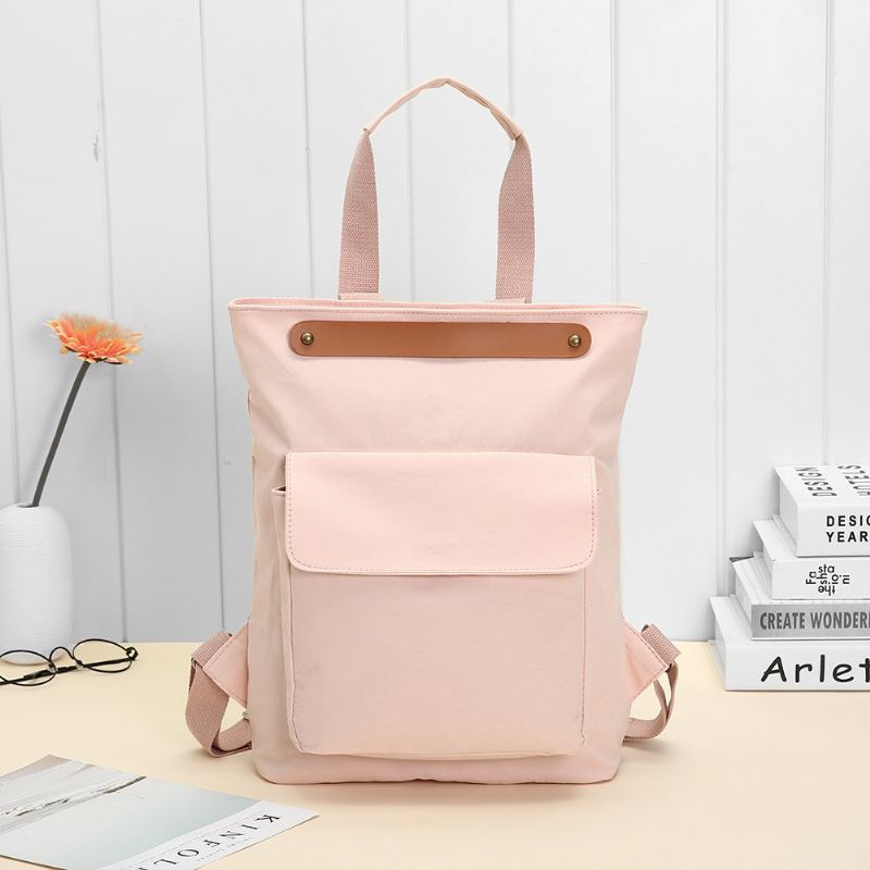 Dámská Velká Plátěná Crossbody Taška Ležérní Batoh