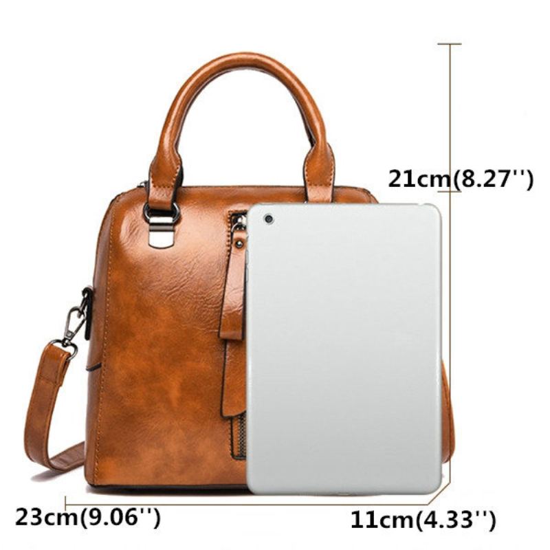 Dámská Vintage Pu Kožená Kabelka Casual Crossbody