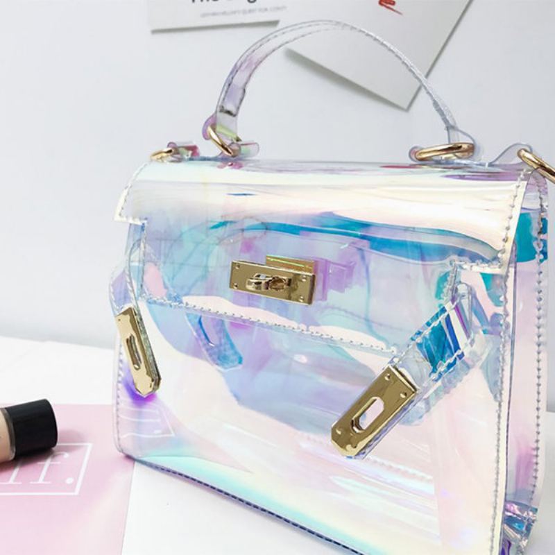 Dámské Dívčí Kabelky Přes Rameno Creative Pvc Laser Silver Crossbody