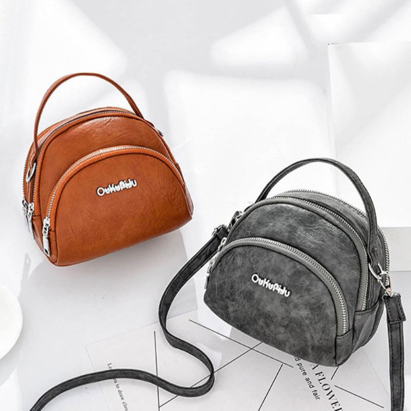 Dámské Mini Kabelky Na Telefon Z Umělé Kůže Multi-slot Retro Crossbody