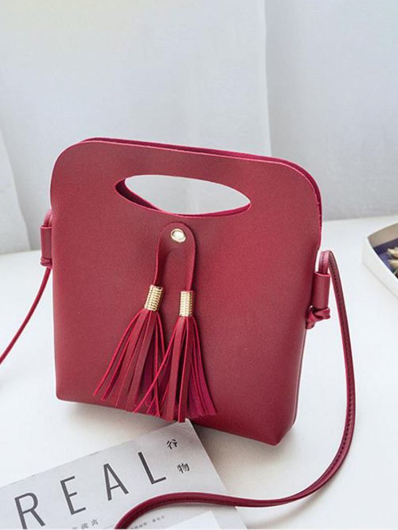 Dámské Mini Pu Crossbody Kabelky Tassel Telefony