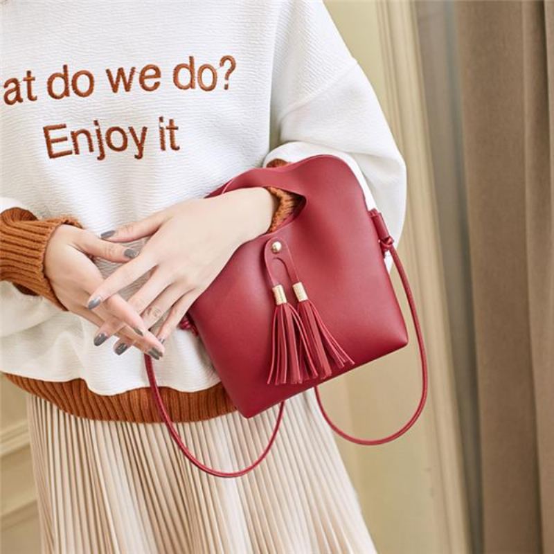 Dámské Mini Pu Crossbody Kabelky Tassel Telefony